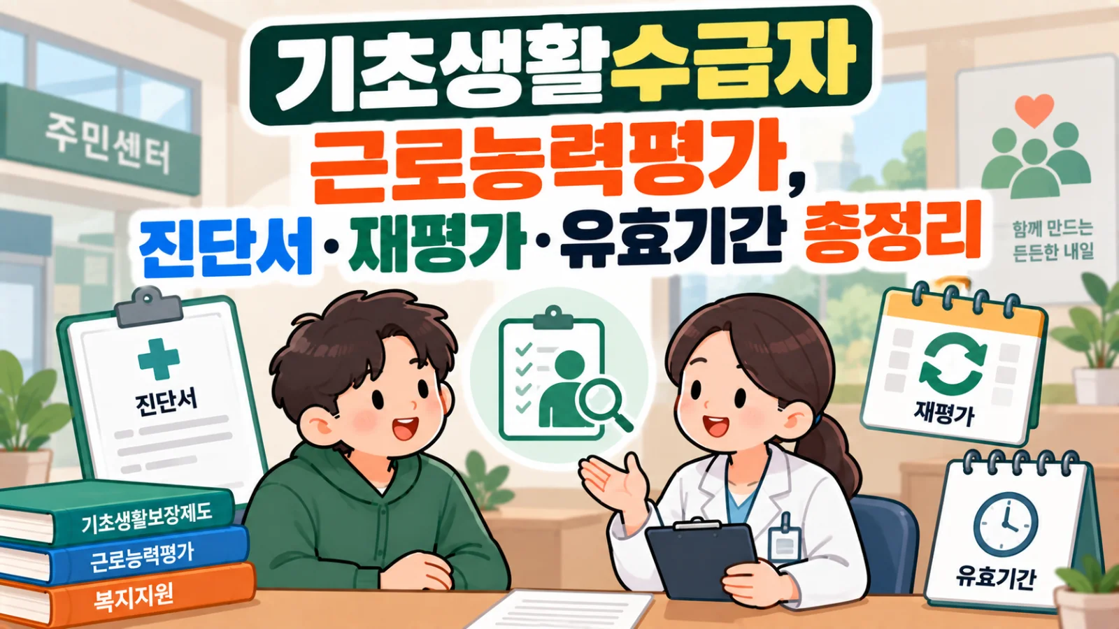 기초생활수급자 근로능력평가, 진단서·재평가·유효기간 총정리