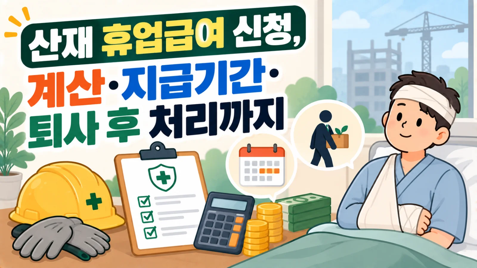 산재 휴업급여 신청, 계산·지급기간·퇴사 후 처리까지