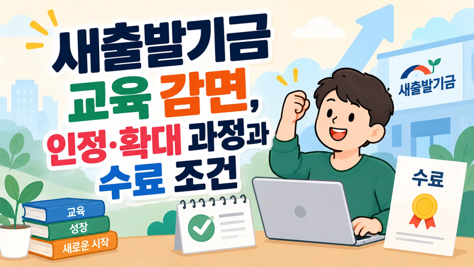 새출발기금 교육 감면, 인정·확대 과정과 수료 조건