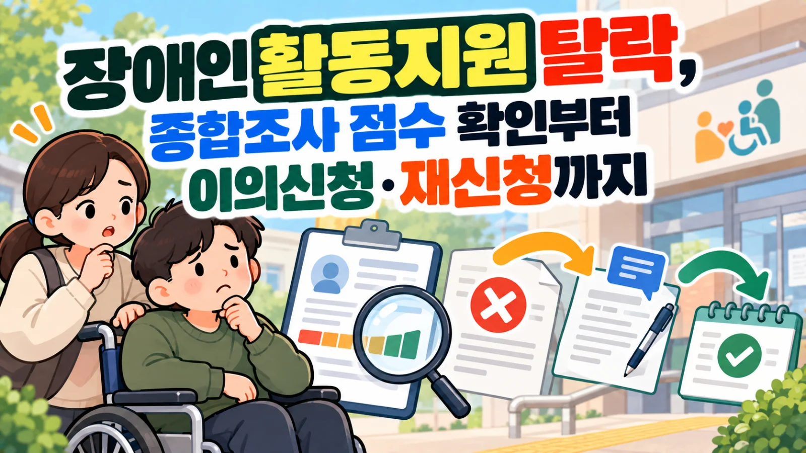 장애인 활동지원 탈락, 종합조사 점수 확인부터 이의신청·재신청까지