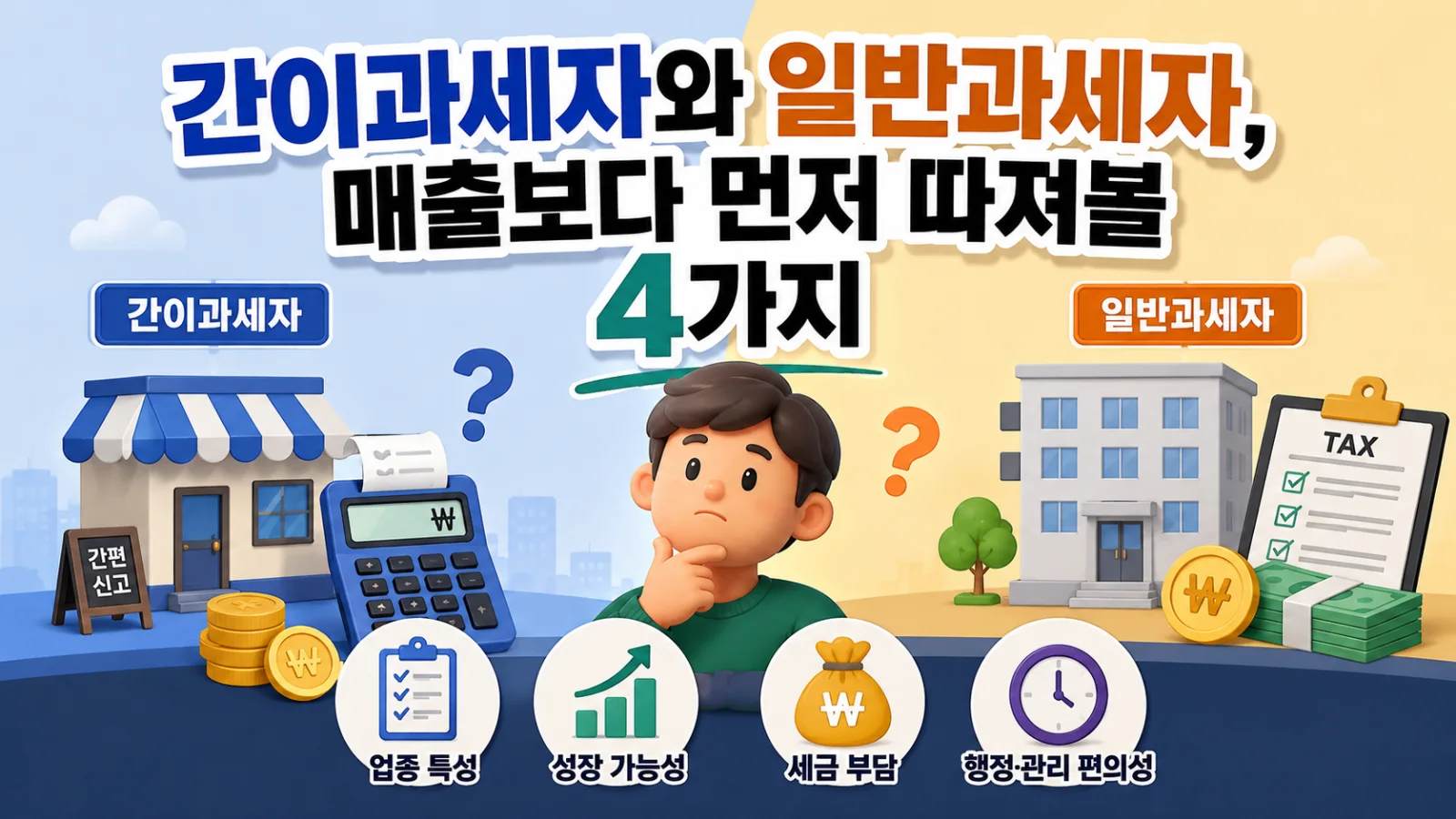 간이과세자와 일반과세자, 매출보다 먼저 따져볼 4가지