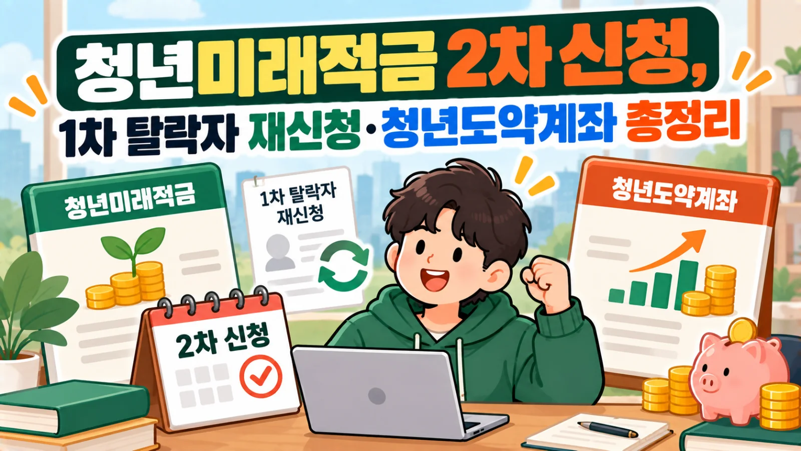 청년미래적금 2차 신청, 1차 탈락자 재신청·청년도약계좌 총정리
