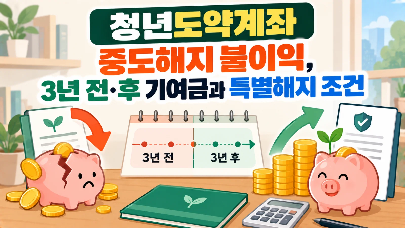 청년도약계좌 중도해지 불이익, 3년 전·후 기여금과 특별해지 조건