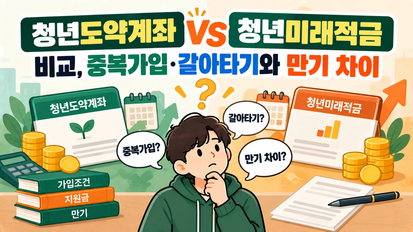 청년도약계좌 vs 청년미래적금 비교, 중복가입·갈아타기와 만기 차이