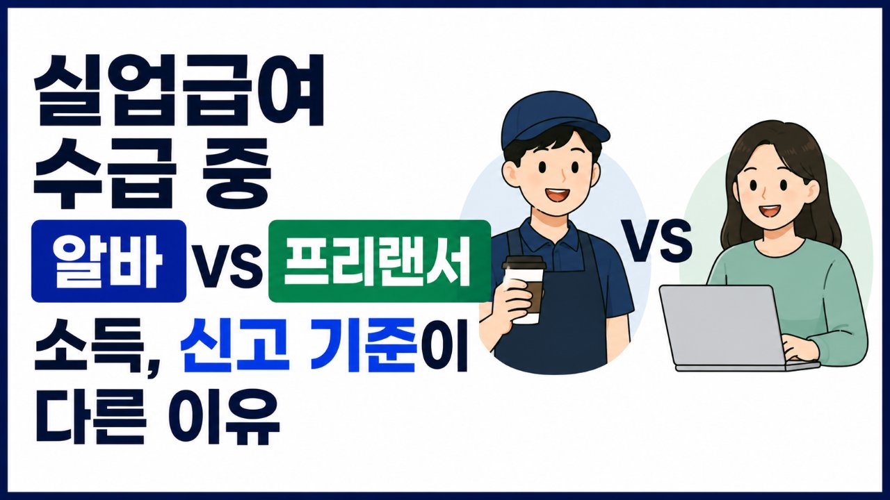 실업급여 수급 중 알바 vs 프리랜서 소득, 신고 기준이 다른 이유