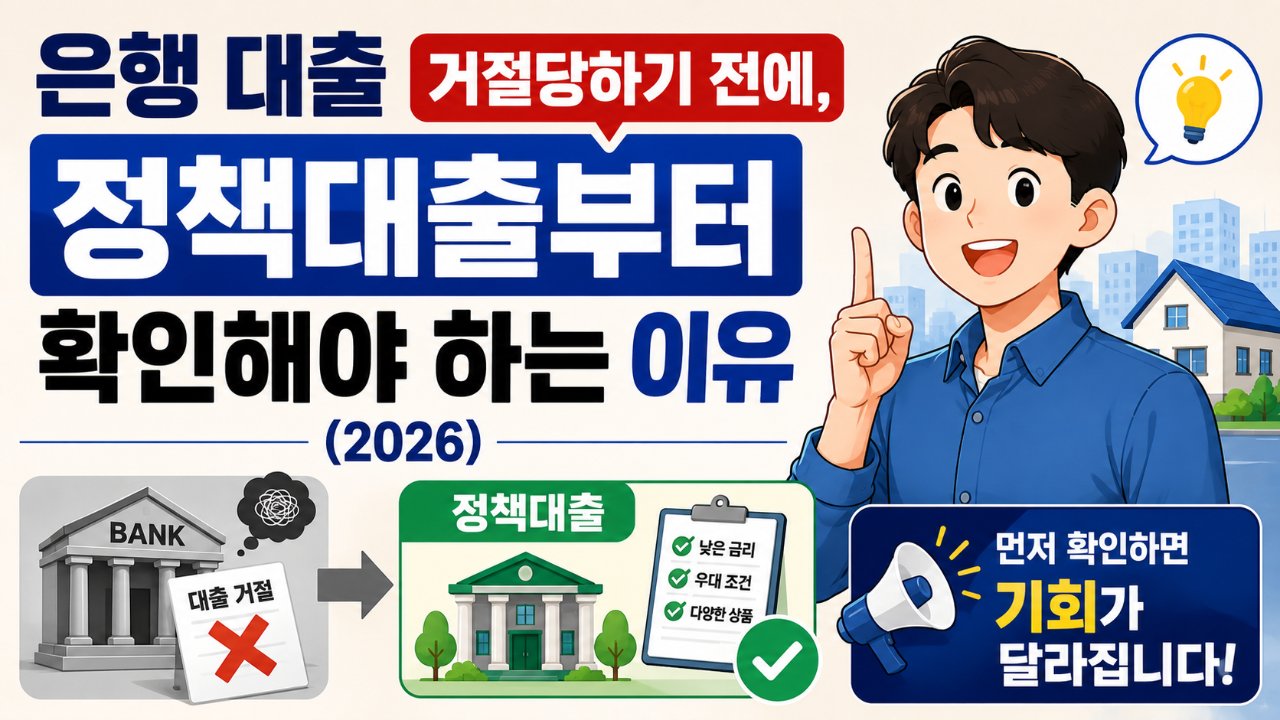 은행 대출 거절당하기 전에, 정책대출부터 확인해야 하는 이유 (2026)