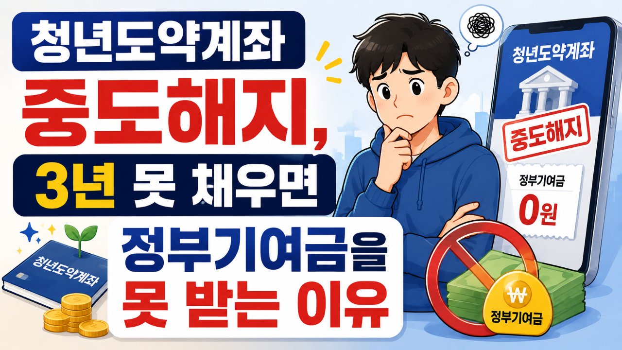 청년도약계좌 중도해지, 3년 못 채우면 정부기여금을 못 받는 이유