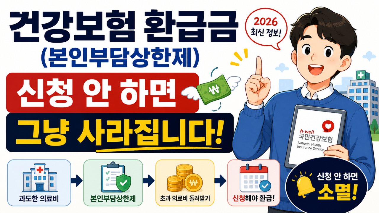 건강보험 환급금(본인부담상한제), 신청 안 하면 그냥 사라집니다 (2026)